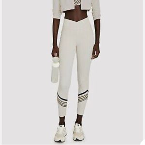 WEWOREWHAT Women's Splice Mid-Rise Tight Leggings NWT Bandana Stripes - S